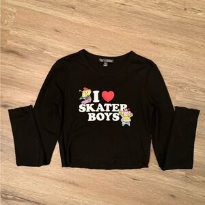 Dolls Kill 'I Love Skater Boys' Long Sleeve Tee
